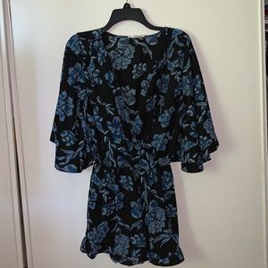 Black and blue romper
